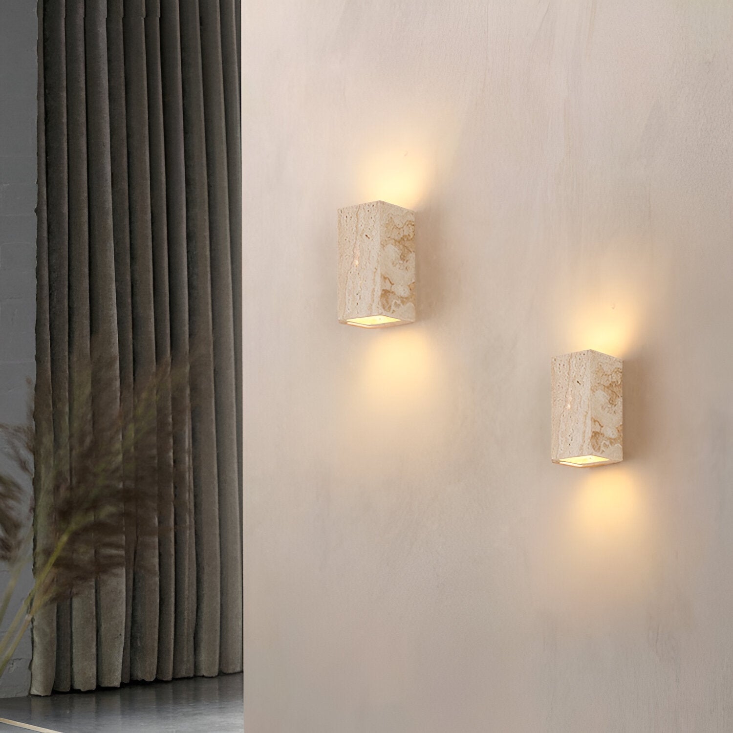 Buitenlamp Travertin Steen Up Down LED IP65 3000K Gevel | Restfield