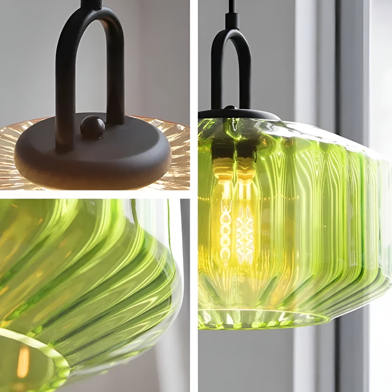 Hängelampe farbiges Glas Retro Nordic Ø28cm E27 3000K Küche | Restfield