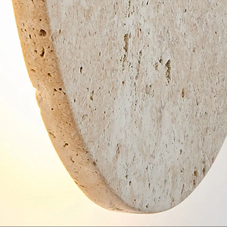 Wandlamp Travertin Rond LED Modern Natuursteen Ø23 Ø30 | Restfield